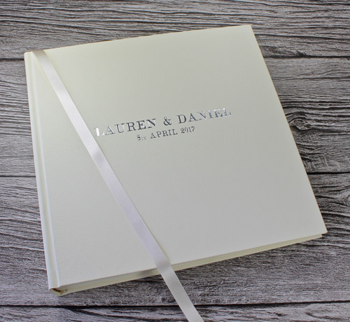 Classic Ivory Leather Wedding Photo Album