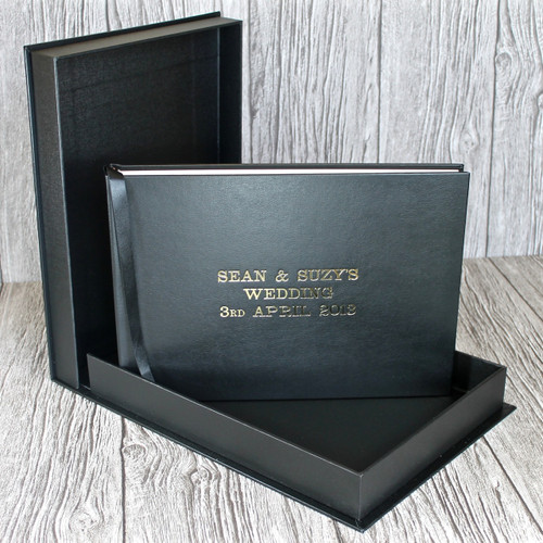 Drop Back / Clamshell Box In Black Leather