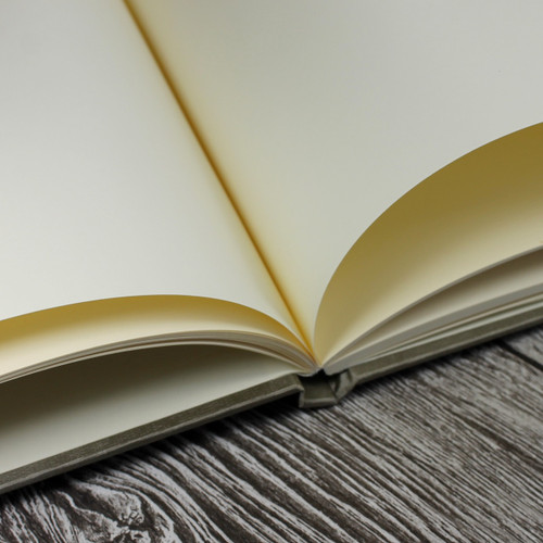 Wedding Guest Book In Mink Brown Satin - A5 or A4 Landscape