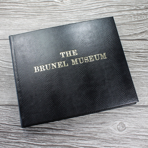 Visitor Guest Book - Onyx Black Mamba Effect Leather