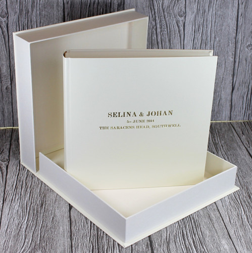 Drop Back / Clamshell Box In Ivory Leather