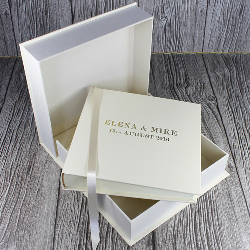 Drop Back / Clamshell Box In Ivory Leather