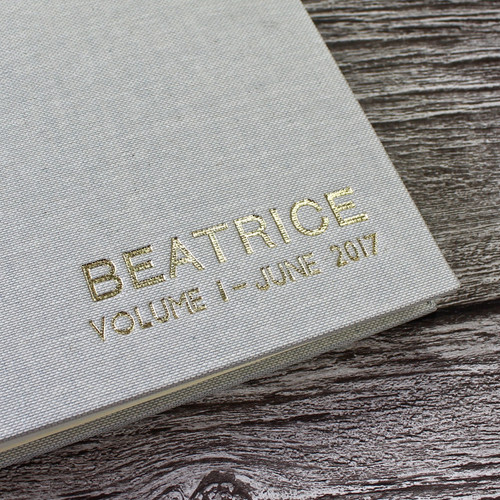 Contemporary Misty Blue Linen Photo Album