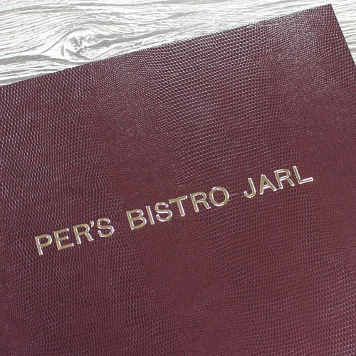 Visitor Guest Book - Burgundy Lizard Effect Finish