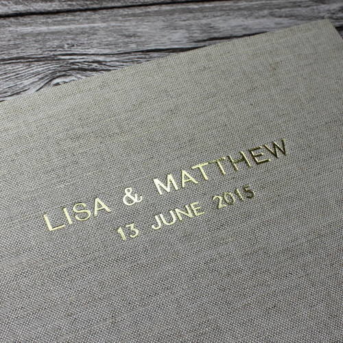 Drop Back / Clamshell Box In Natural Oatmeal Linen Cloth
