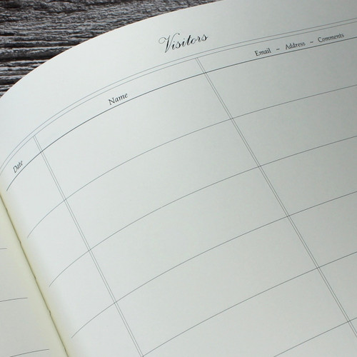 Visitor Guest Book - Mahogany Brown Mamba Effect Leather
