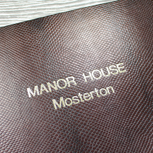 Visitor Guest Book - Mahogany Brown Mamba Effect Leather