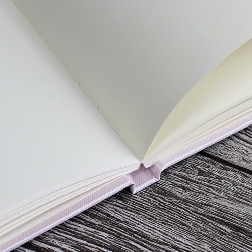Wedding Guest Book in Dusky Lilac Japanese Silk Effect Material - A5 or A4 Landscape