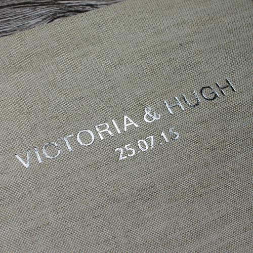 Wedding Guest Book In Natural Oatmeal Linen - A5 or A4 Landscape