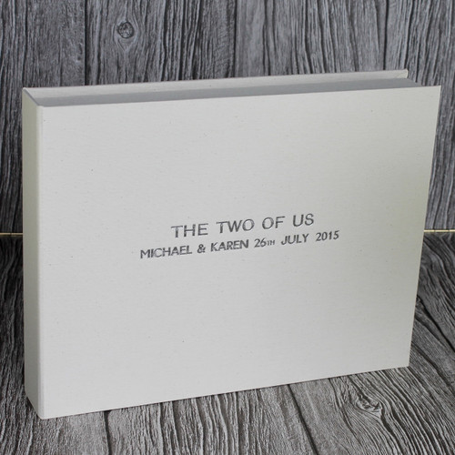 Drop Back / Clamshell Box In Ivory Linen Cloth