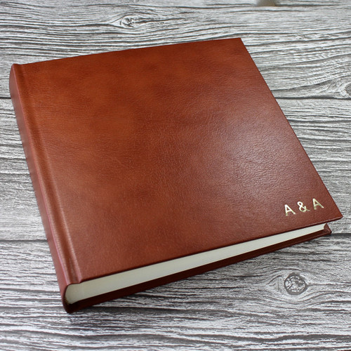 Traditional Classic Tan Leather Photo Album