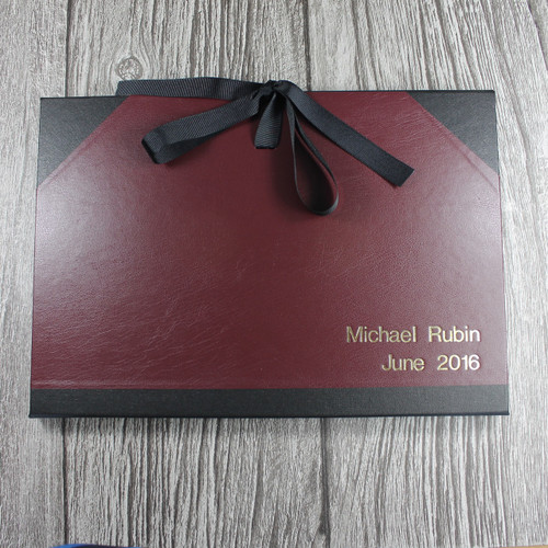 A4 Burgundy & Black Art Portfolio / Cachet Portfolio