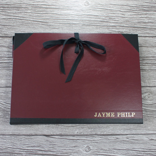 A3 Burgundy & Black Art Portfolio / Cachet Portfolio