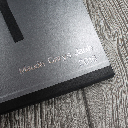 A3 Brushed Steel & Black Art Portfolio / Cachet Portfolio