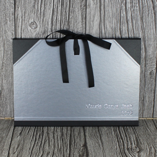A4 Brushed Steel & Black Art Portfolio / Cachet Portfolio