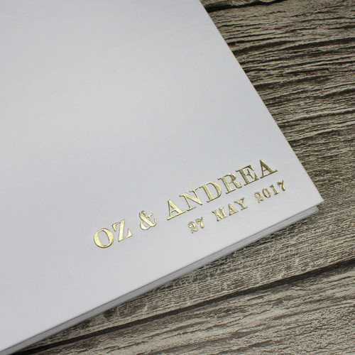 Photo Booth Guest Book - White Satin - A5 or A4 Landscape
