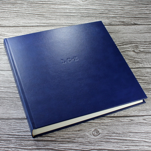 Traditional Classic Royal Blue Leather Photo Album