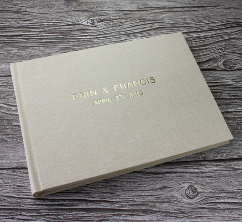 Photo Booth Guest Book - Sand Linen - A5 or A4 Landscape