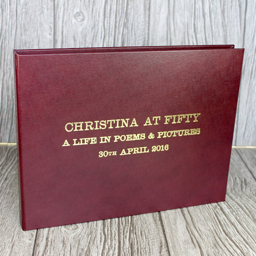Drop Back / Clamshell Box - Burgundy Leather
