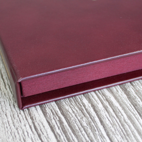 Drop Back / Clamshell Box - Burgundy Leather