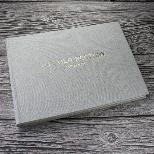 Photo Booth Guest Book - Grey Marl Linen - A5 or A4 Landscape