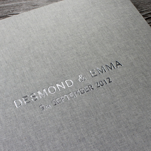 Photo Booth Guest Book - Grey Marl Linen - A5 or A4 Landscape
