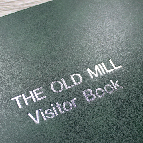 Visitor Guest Book - Dark Green Leather