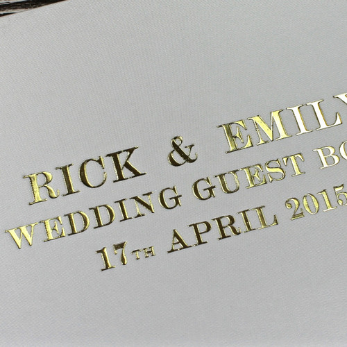Wedding Guest Book In Ivory Satin - A5 or A4 Landscape