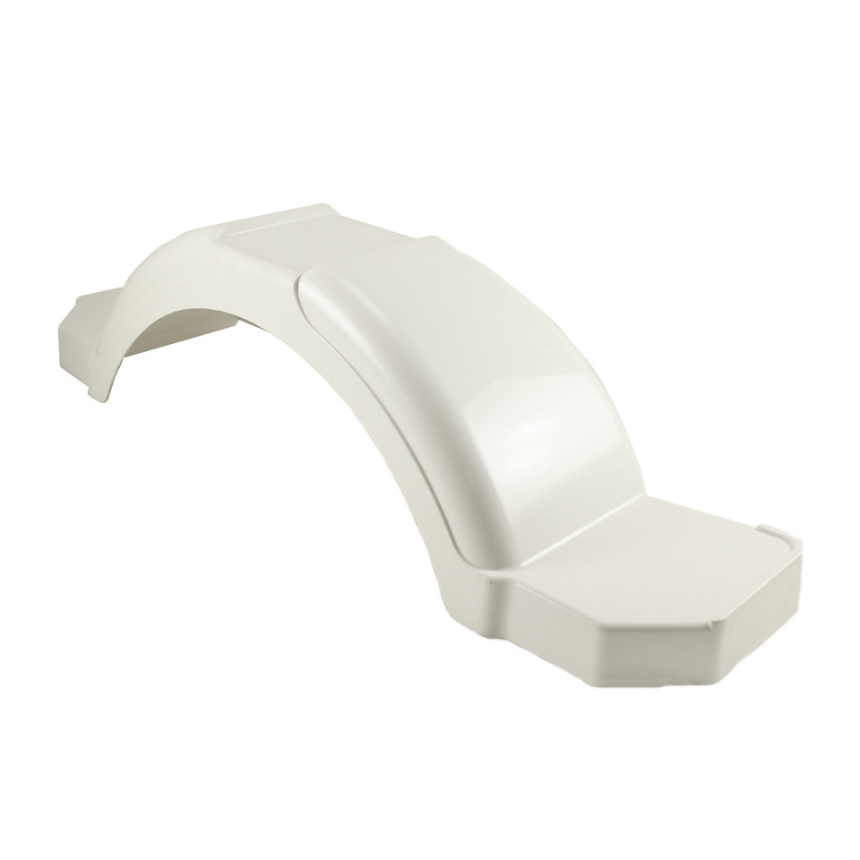 Plastic Step Trailer Fender 12 Inch Tire White