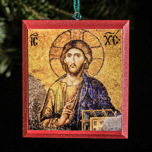 Christ Pantocrator (Hagia Sophia) Tree Ornament - X114 - Legacy Icons