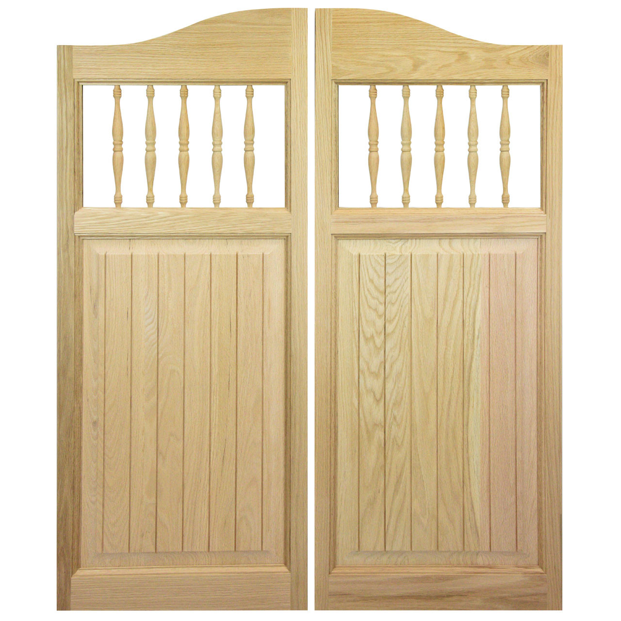 Solid Oak Beadboard Cafe Door / Saloon Doors with Spindles ...
