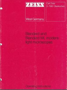 Zeiss Standard 14 Microscope Manual