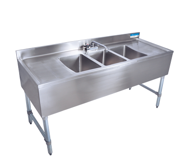 ... Sinks - Cocktail 1,2 & 3 Bay ? UNDERBAR 3 BAY SINK WITH DOUBLE