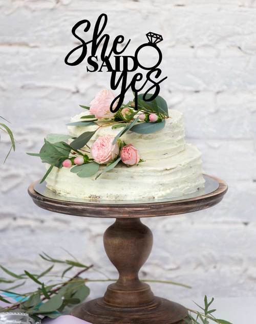 Order cake toppers made from acrylic or bamboo online as ...