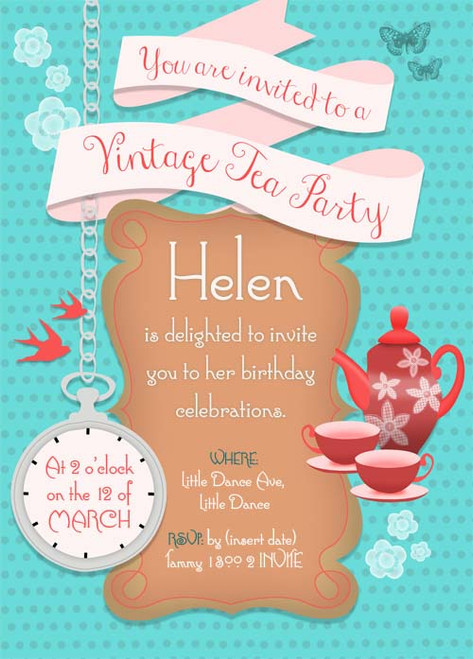 tea party invitation