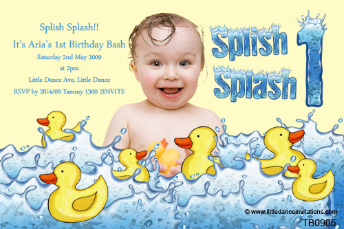 Rubber Ducky Themed Party Invitations Rubber Duck Birthday