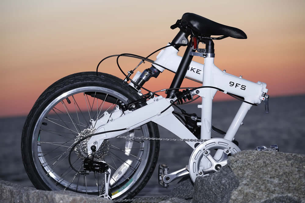 Downtube Folding Bikes w/ suspension and carbon belt drives