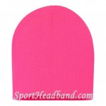 Neon Pink Knit Beanie