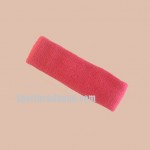 Bright pink terry sport headband for sweat