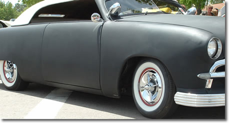57' Lancer Hubcaps on a Lead Sled