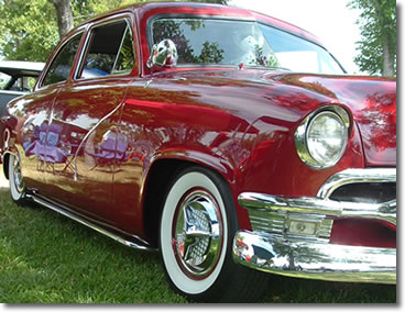 Fiesta Hubcaps on a Vintage Chevy