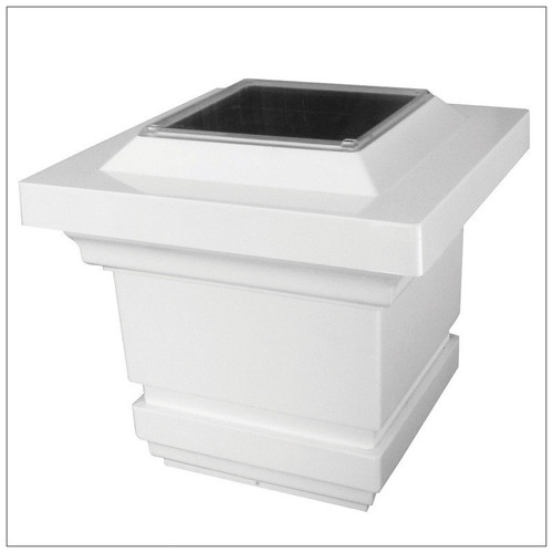 5x5 Solar Deck Post Cap Lights | Elegant White High ... 5x5 Solar Deck Post Cap Lights | Elegant White High ...