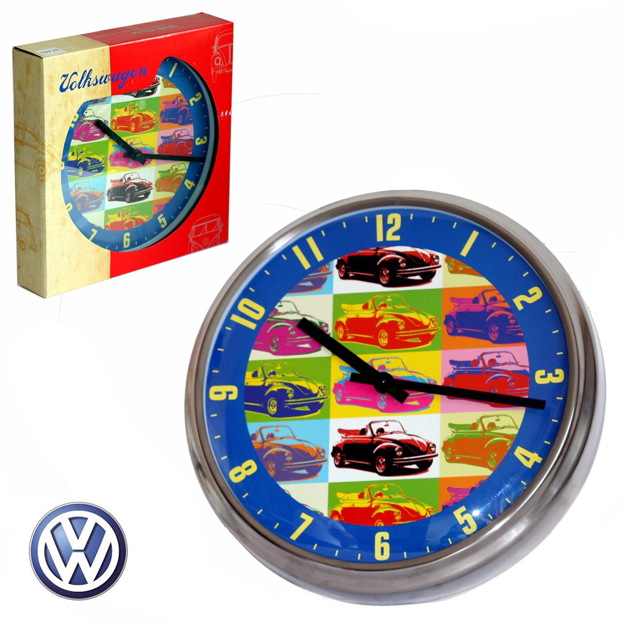 Official Classic VW Beetle Car Large Wall Clock Auto Regalia