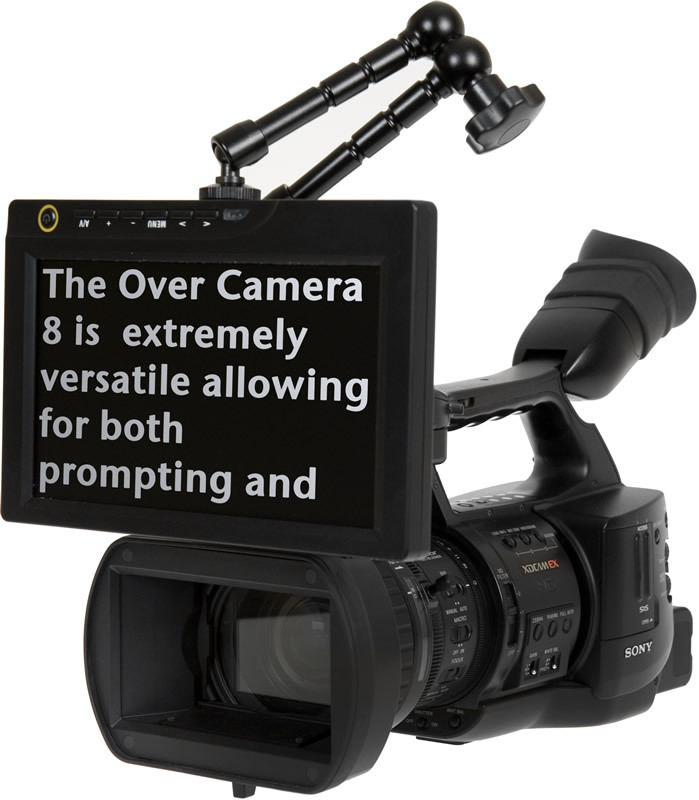 over camera teleprompters prompter people