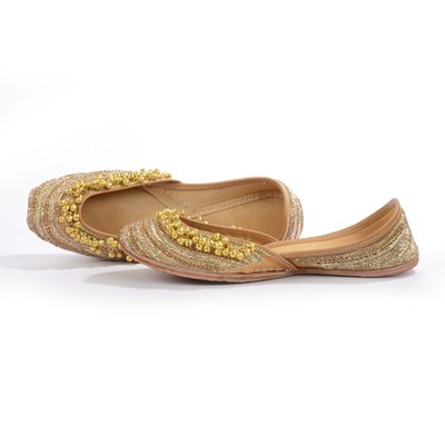 Designer Juttis made from genuine leather hand embroidered 