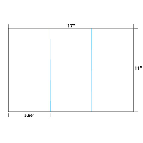 tri fold brochure measurements