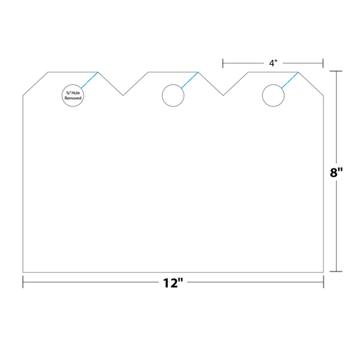 4" x 8" Hang Tag on 8" x 12", 67 Lb. Bristol Cover, 1000/pack