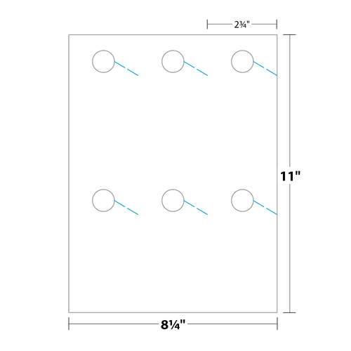 2.75" x 5.5" Hang Tag on 8.25" x 11", 65 Lb. TimberLine Cover, 1000/pack