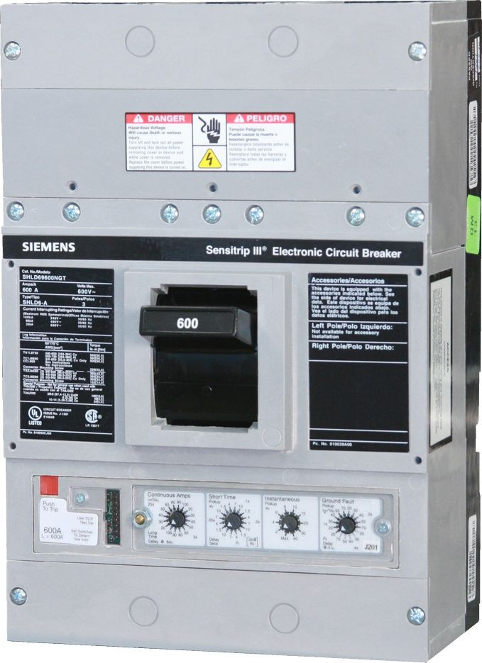 SPD69160NGT Siemens SENSITRIP III Electronic Breaker 1600A LSIG
