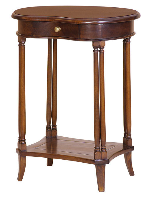 Mahogany Nut Shaped End Table LaurelCrown